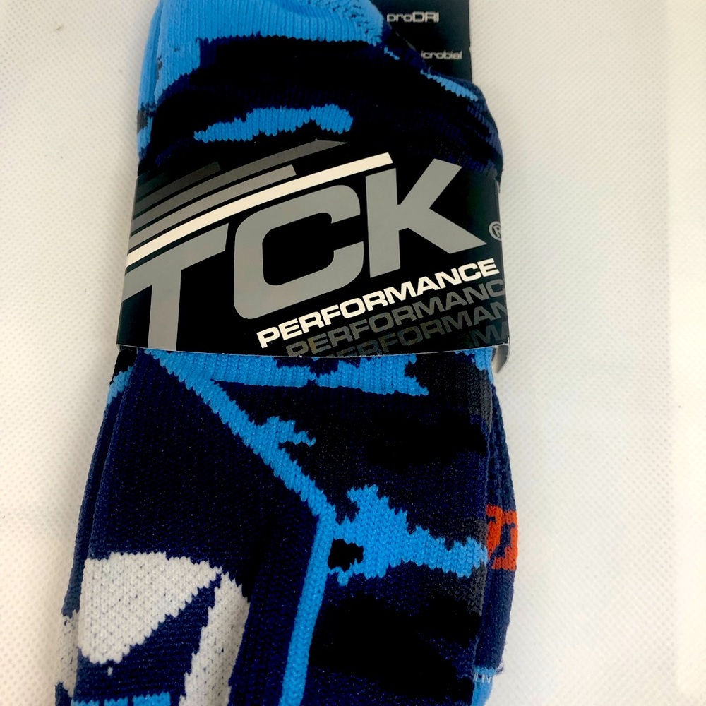 TCK Brand performance sports socks. Size large.